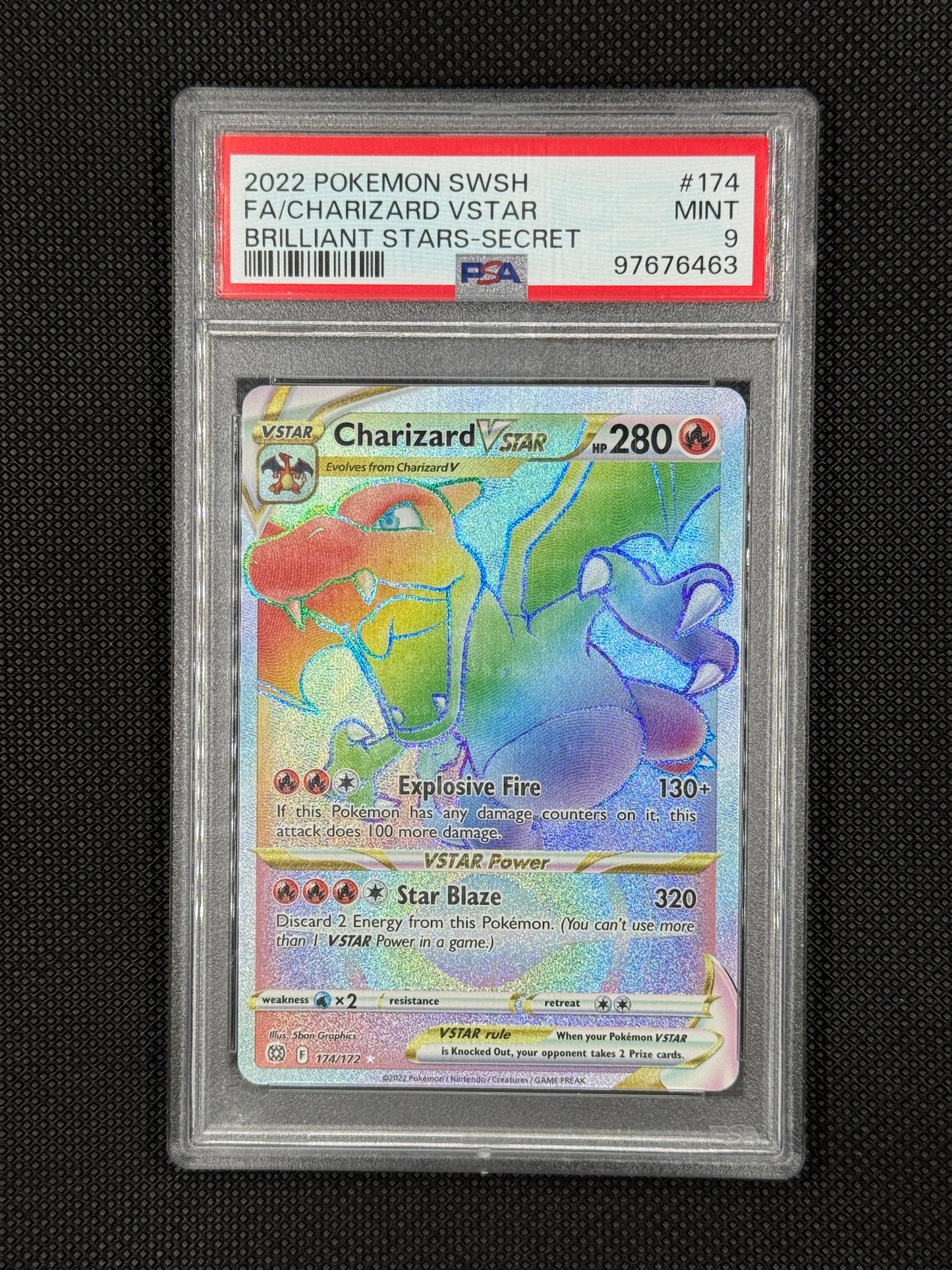 Charizard Vstar hyper inglese psa9
