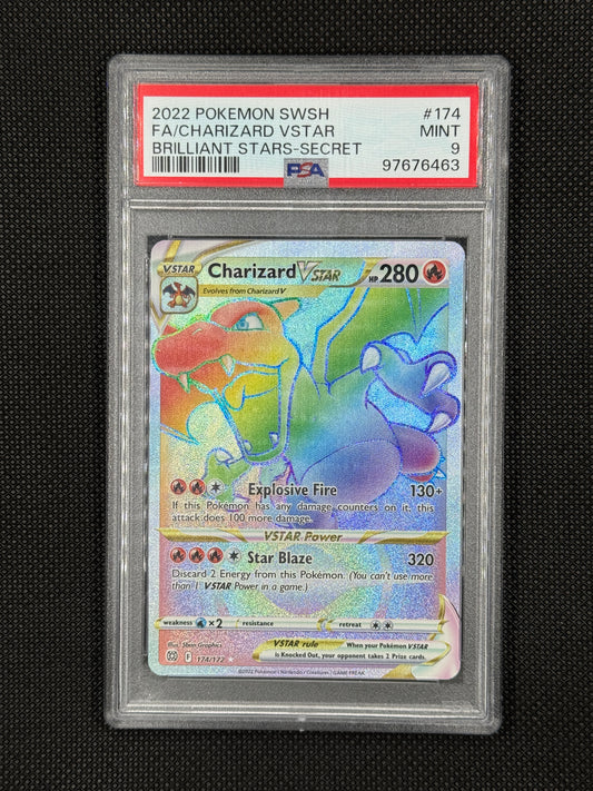 Charizard Vstar hyper inglese psa9