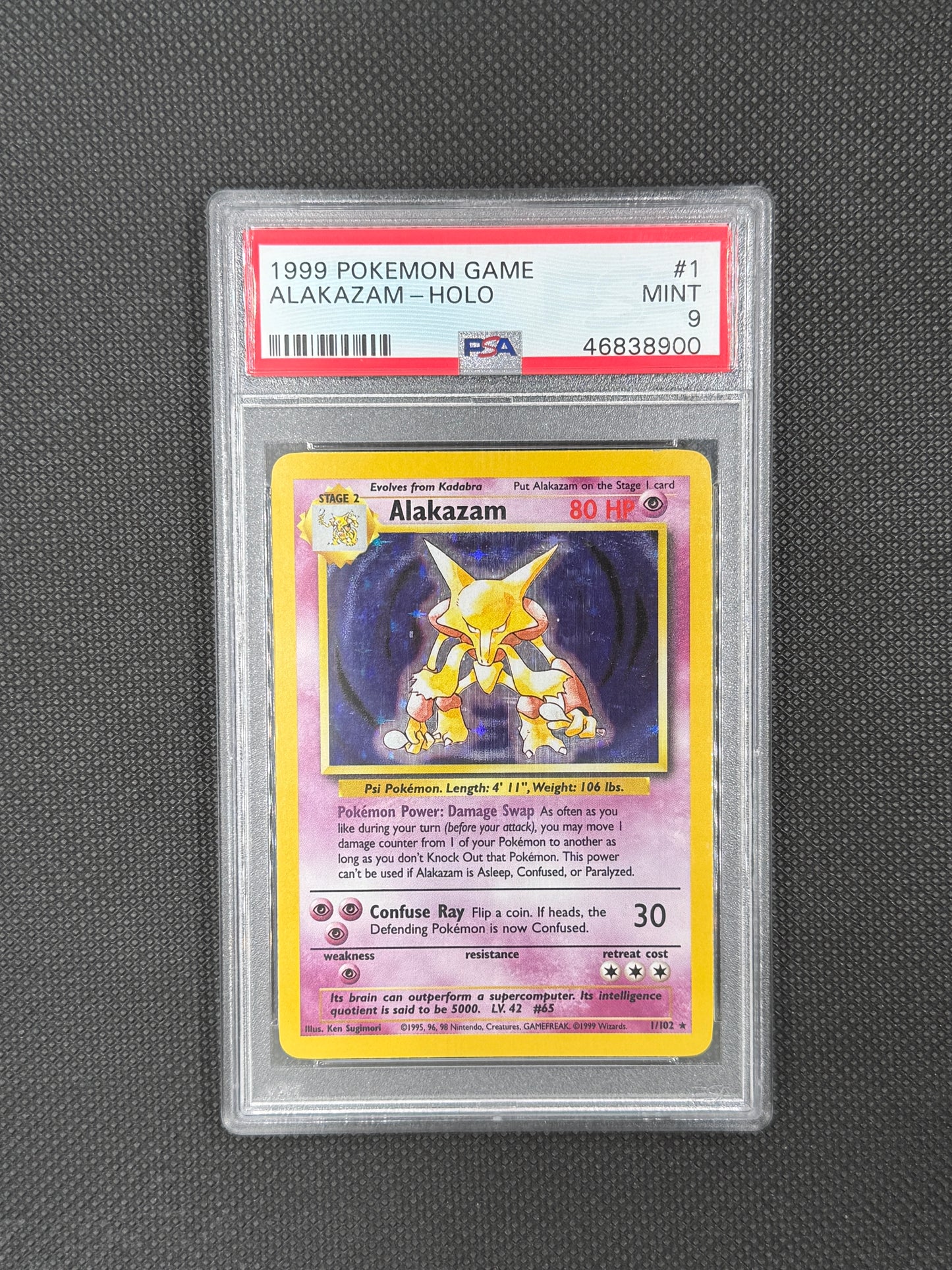 Alakazam holo set base ENG psa9
